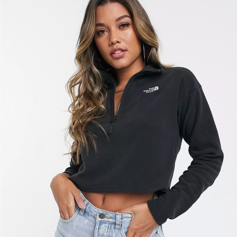 Light purple north face fleece quarter zip